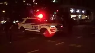 NYPD CRC SUV RESPONDING TO THE EXPLOSION ON WEST 23RD STREET IN CHELSEA, MANHATTAN IN NEW YORK CITY.