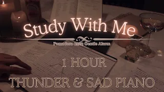 🦢 1 Hour Academia Study With Me | Pomodoro 25/5 | Focused Financial Engineering Study | Late Night