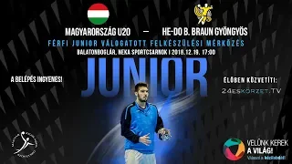 Magyarország U20 - HE-DO B. Braun Gyöngyös férfi junior válogatott felkészülési mérkőzés