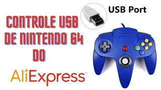 Controle USB de Nintendo 64 do AliExpress - Unboxing