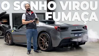 Ferrari 488 fumando pelo escapamento. E agora?