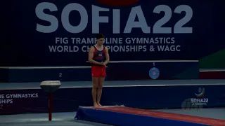 PADDOCK Jaydon (GBR) M - 2022 Trampoline Worlds, Sofia (BUL) - Q Tumbling Exercise 1