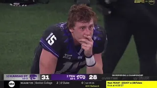 Ty Zentner Game Winning Field Goal in Overtime | Kansas St vs TCU | 2022 Big 12 Championship