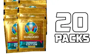 20 PACKS!! | Panini EURO 2020 Sticker Pack Opening (Dream Team builder!)