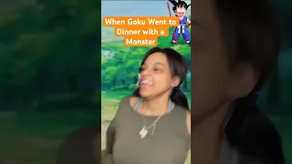 Goku Dines with a Monster! Like & Subscribe for More Accurate Anime Skits! #short #dragonball