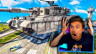 In GTA 5.. Repossessing a GIANT tank! It's SO BIG! (THAT'S WHAT SHE SAID!)