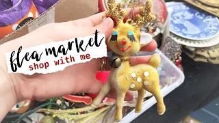 FLEA MARKET SHOP WITH ME + HAUL | Hunting for vintage Christmas!