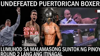 UNDEFEATED PUERTORICAN BOXER KUMALOG ANG UTAK sa PINOY! ROUND 2 LANG