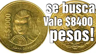 Moneda de $1000 pesos Sor Juana Se compra en $8400 pesos!