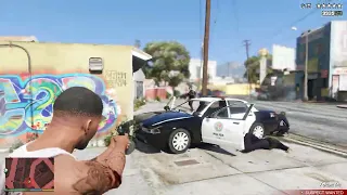 GTA 5 - Franklin's House DEA Shootout + Six Star Escape