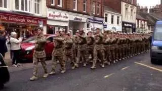 2 scots home coming parade in Ayr!