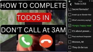 How to Complete Todo In Don't Call At 3 Am | How to Unlock Rock | Don't Call At 3 Am Todo Guide