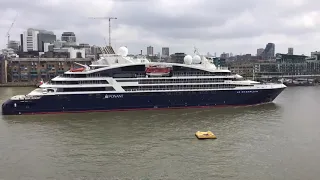 Ponant Cruises Le CHAMPLAIN departs London (April 29, 2019)