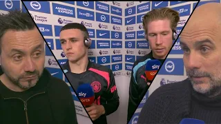 Brighton 0-4 Manchester City │All Post Match Interviews