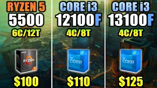 R5 5500 vs. i3-12100F vs. i3-13100F - Which CPU is Better Value for Money?