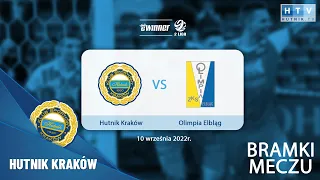 Bramki meczu: Hutnik Kraków - Olimpia Elbląg (eWinner 2.Liga - sezon 2022/23)