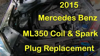 How to replace the coil and spark plug on a Mercedes Benz ML350 3 5L gas engine