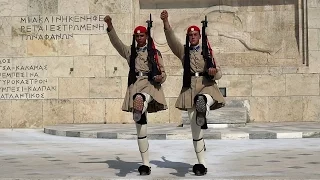 Evzones on Syntagma Square, Athens