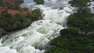 Itanda Falls, Uganda. Beautiful place at the Nile where you can do wild waters rafting.