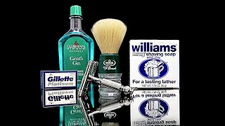 Бритьё! Gillette Viaggio Tech Vintage, WILLIAMS, OMEGA, Clubman Pinaud Gin, Gillette Platinum