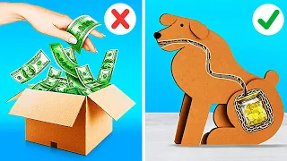 CRÉATIONS GÉNIALES AVEC DU CARTON 📦 ASTUCES COOL ET IDÉES DIY QUI TE SURPRENDRONT PAR 123GO!