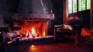 3 Hours Relaxing Sleep Music + Crackling Fire Sounds - Deep Sleeping Music, Stress Relief Music