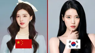 TOP ATTRACTIVE CHINESE ACTRESS VS ATTRACTIVE KOREAN ACTRESS #kdrama #chinesedrama