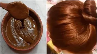 Natural brown dye that covers gray hair from the first use, growth, moisturizing