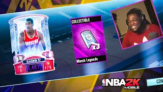 ONYX HAKEEM THE DREAM PACKED in NBA 2K Mobile!!! March Legends Pack Opening