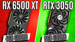 RTX 3050 vs RX 6500 XT - Gaming Benchmarks