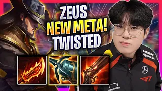 ZEUS WITH THE NEW META TWISTED FATE TOP! - T1 Zeus Plays Twisted Fate TOP vs Gwen! | Season 2024