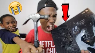 I Destroyed My Little Brothers Xbox One.. *Prank* (He Cried)