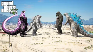 Shin Godzilla, Mechagodzilla vs Godzilla, Kong - Legacy of Monsters ( GTA V Mods )