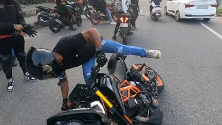 KTM duke crash 😱 mai bachaa 🖤🖤😱 #shortvideo #shorts