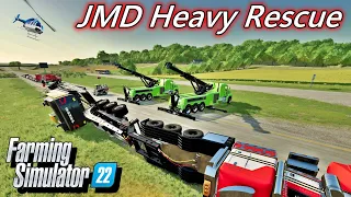 JMD Heavy Rescue - NEW Towing/Recovery MODS!! - Two Massive Rotator Tow Trucks to the Rescue - FS22