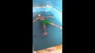 My 10 year old son in our float tank