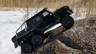 Traxxas Trx 6 6x6 climb on a rock ! DID IT !