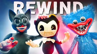 All Creature Fights Highlights by Horror Skunx (Rewind 2021: Huggy Wuggy, Cartoon Cat & Bendy)