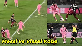 Messi dribbles vs Vissel Kobe