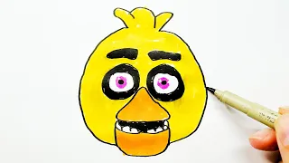 How to Draw Chica (FNAF)