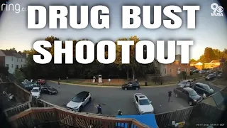 VIDEO: Prince William Co. drug bust shootout between police