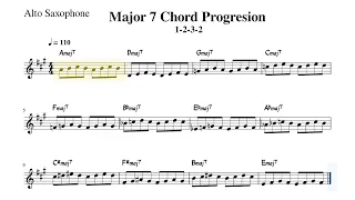 Improvisación en Jazz || Lección 1 - Ejercicio 3 || Saxofón alto || 1232,