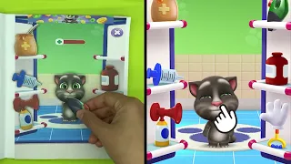 My Talking Tom in real life. Paper quiet game. DIY