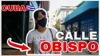 CALLES DE LA HABANA🇨🇺Asì es OBISPO una de las Calles màs transitadas de Cuba