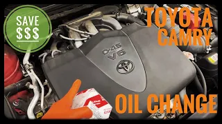Toyota Camry XLE V6 Engine oil change 2018 - 2023