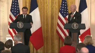 WATCH LIVE: President Biden and French President Emmanuel Macron hold a joint news conference