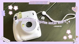 Instax mini 11 (lilac/purple) unboxing + accessories 📸💫