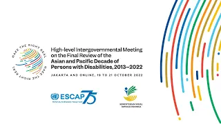 High-level Intergovernmental Meeting Asian and Pacific Decade of Persons with Disabilities 2013-2022
