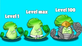 Every Plants Level 1 vs Level Max vs Level 999 - PvZ 2 Challegen Gargantuar Zombie