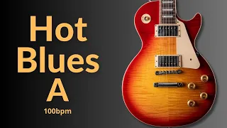 Hot Groove Blues Guitar Backing Track in A Major